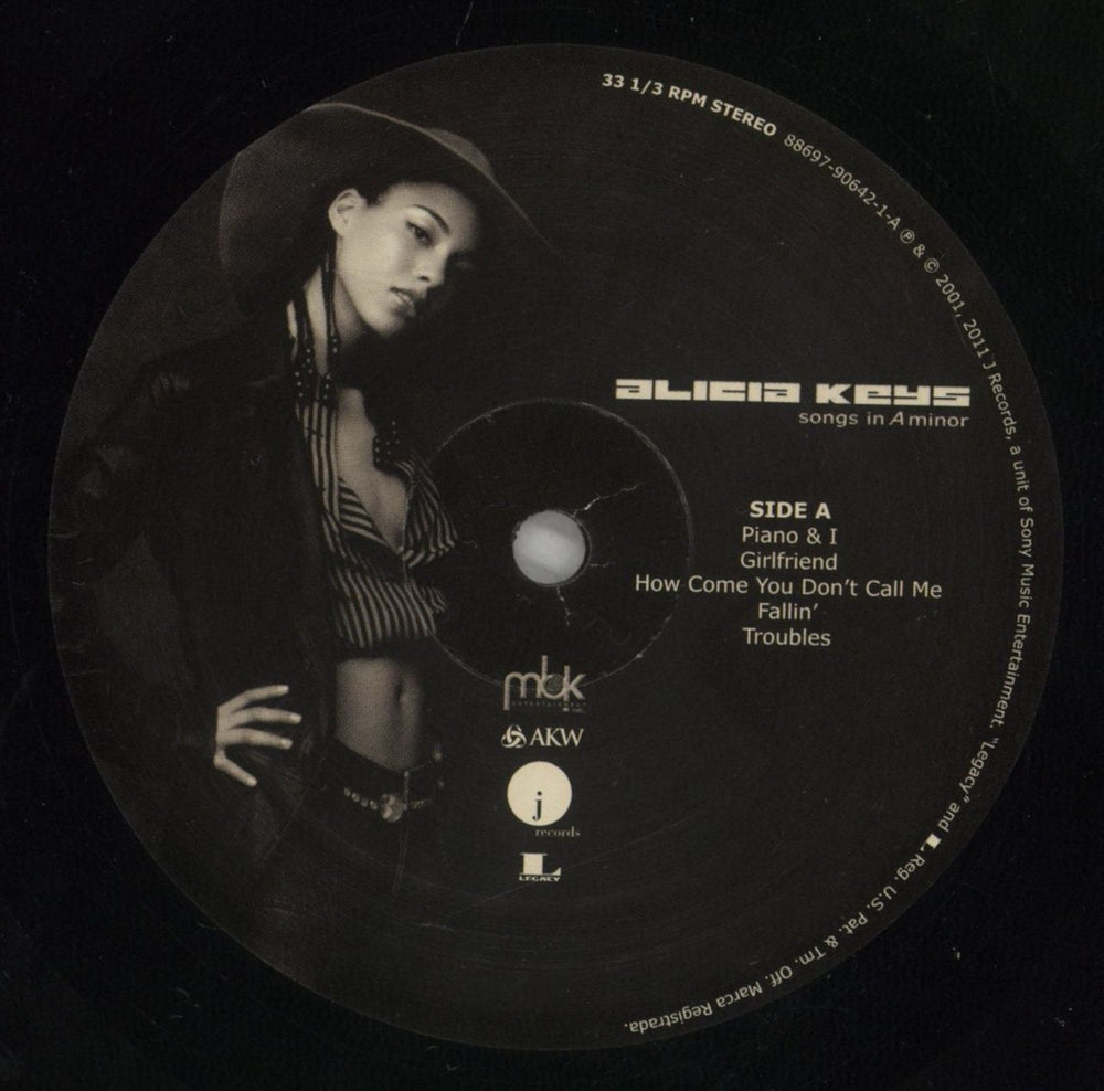 Alicia Keys Songs In A Minor - EX US 2-LP vinyl record set (Double LP Album) AKY2LSO877266