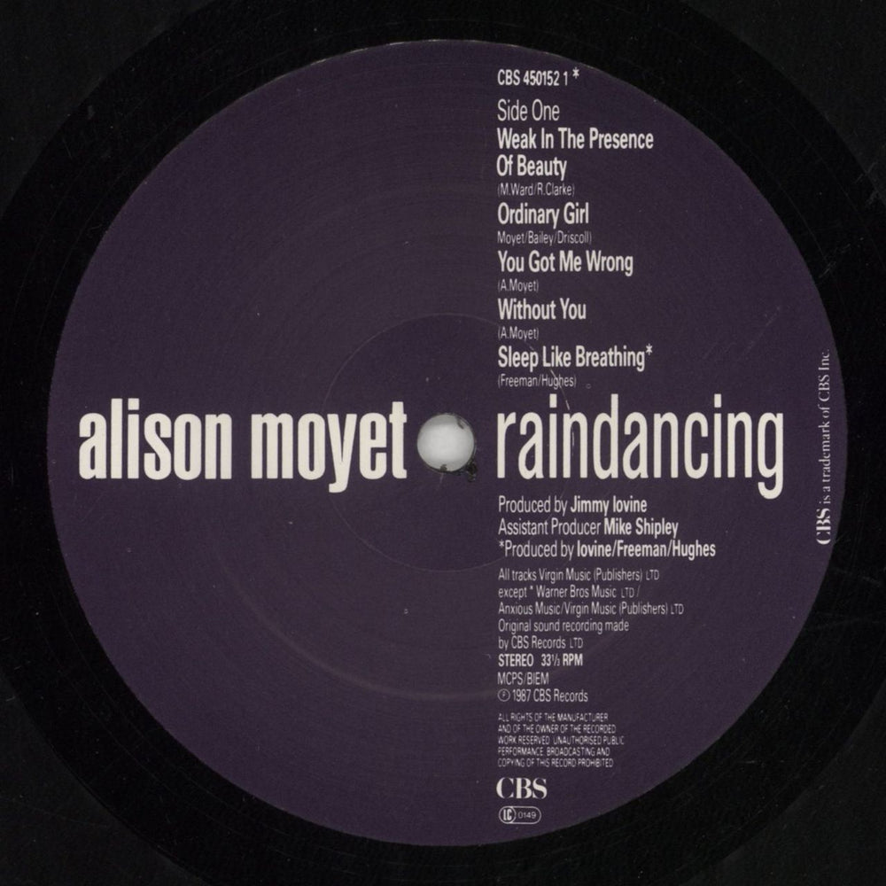 Alison Moyet Raindancing + Circular song 'hype sticker' UK vinyl LP album (LP record) MOYLPRA667745