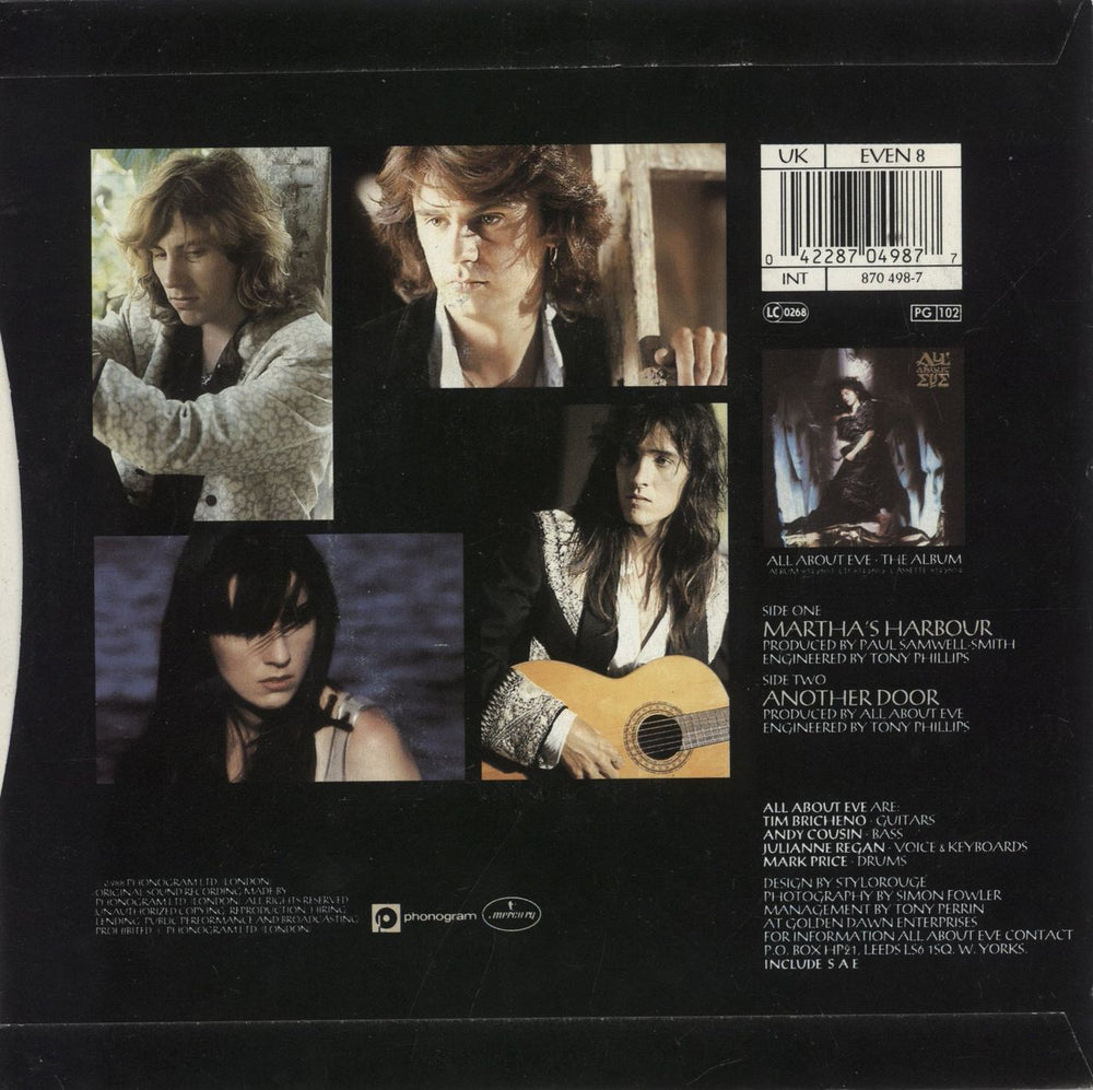 All About Eve Marthas Harbour UK 7" vinyl single (7 inch record / 45) 042287049877