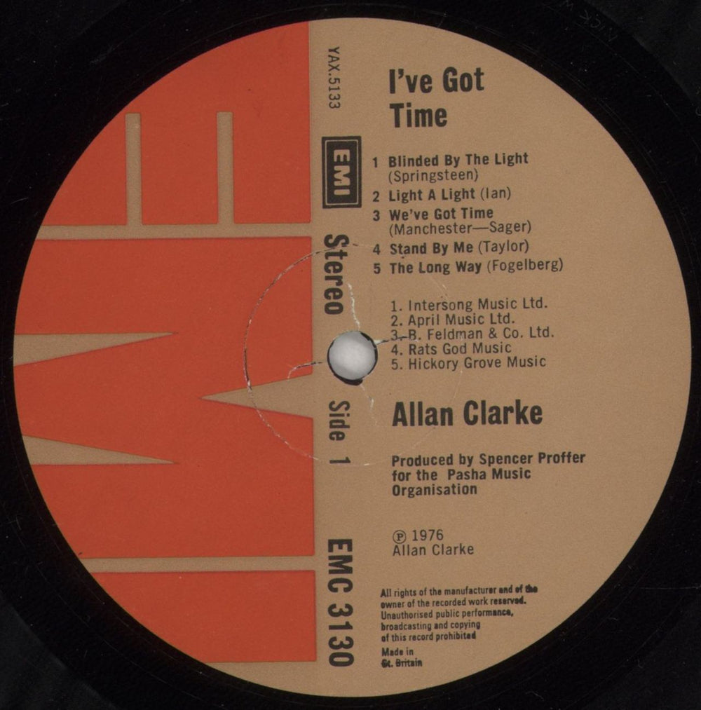 Allan Clarke I've Got Time UK vinyl LP album (LP record) ACLLPIV596741