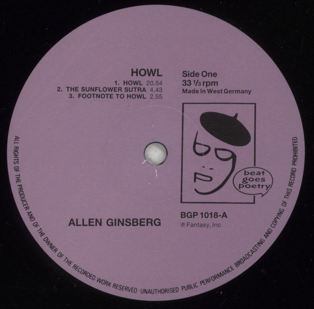 Allen Ginsberg Howl & Other Poems UK vinyl LP album (LP record) ALGLPHO649596