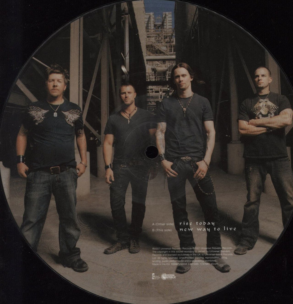 Alter Bridge Rise Today UK 7" vinyl picture disc (7 inch picture disc single) 602517476844