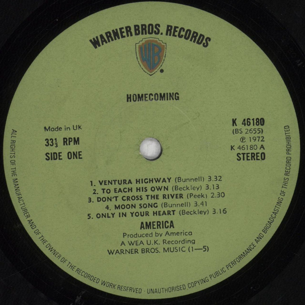 America Homecoming - 1st UK vinyl LP album (LP record) AMRLPHO300984