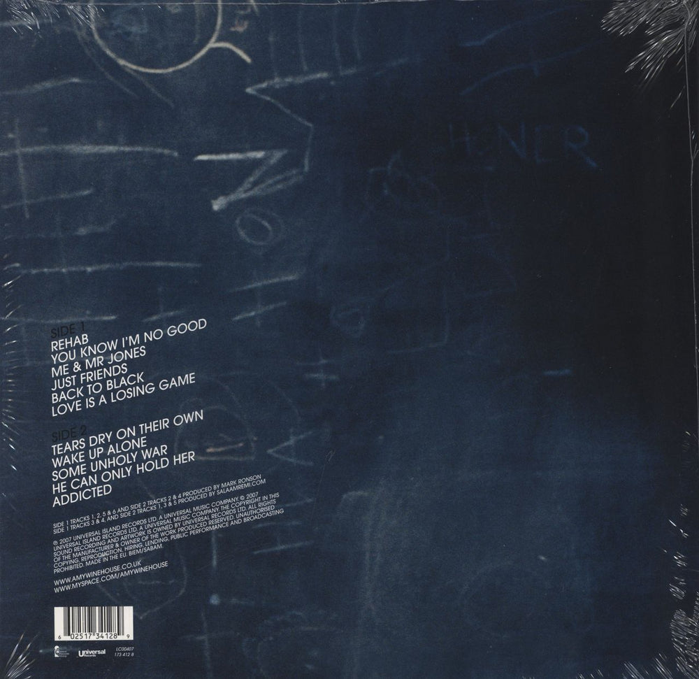 Amy Winehouse Back To Black UK vinyl LP album (LP record) 602517341289