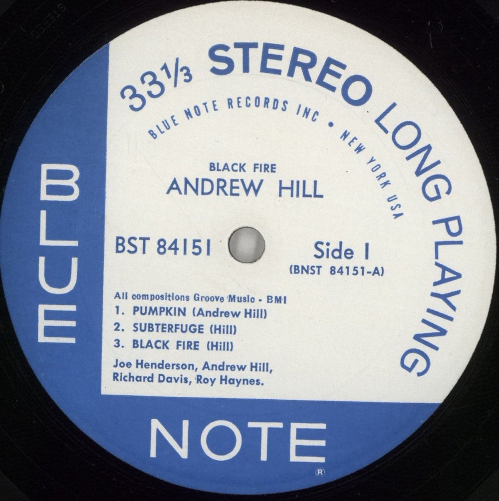 Andrew Hill Black Fire - 1st US vinyl LP album (LP record) A2TLPBL880846