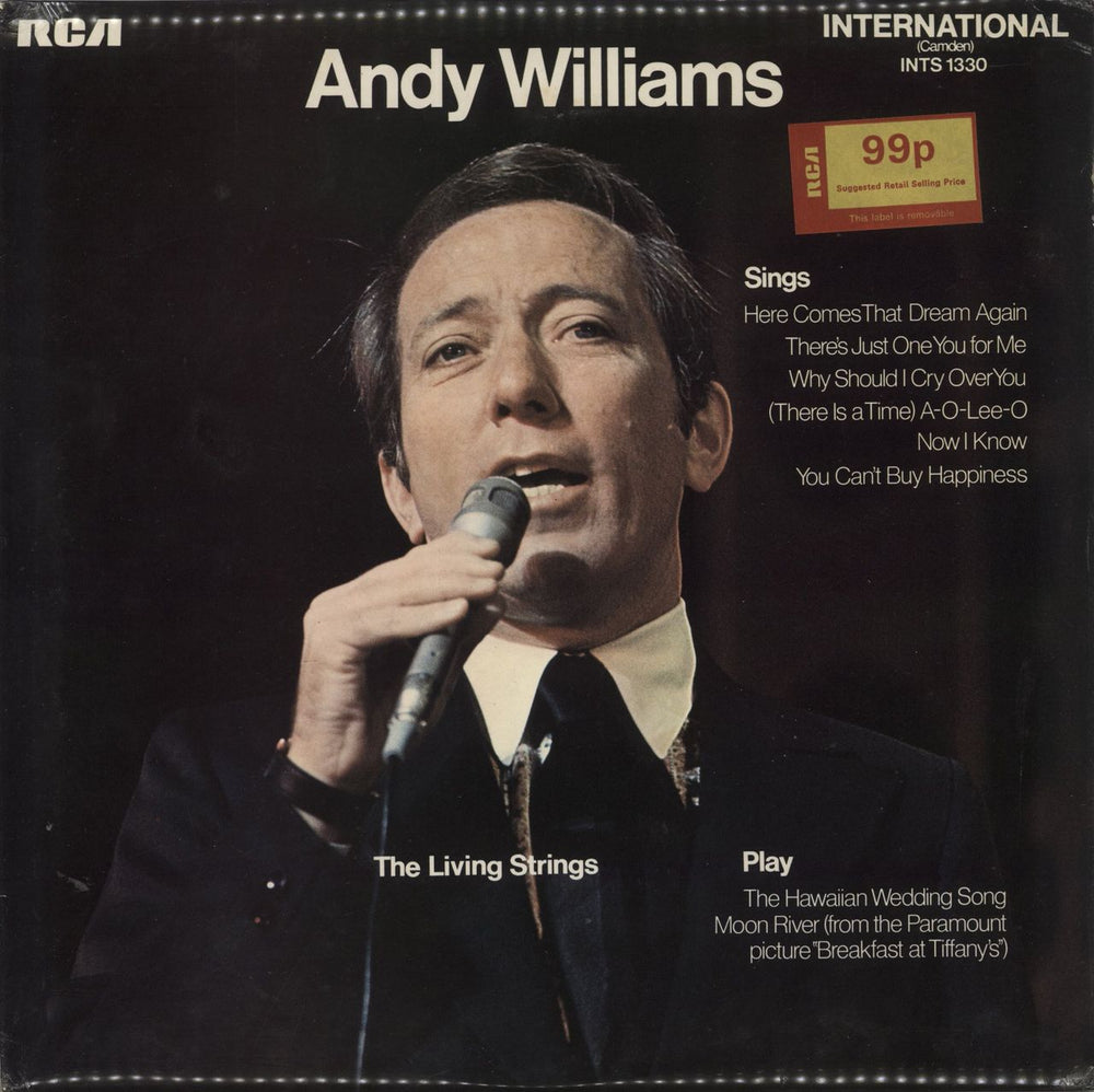 Andy Williams Andy Williams Sings The Living Strings Play UK vinyl LP album (LP record) INTS1330