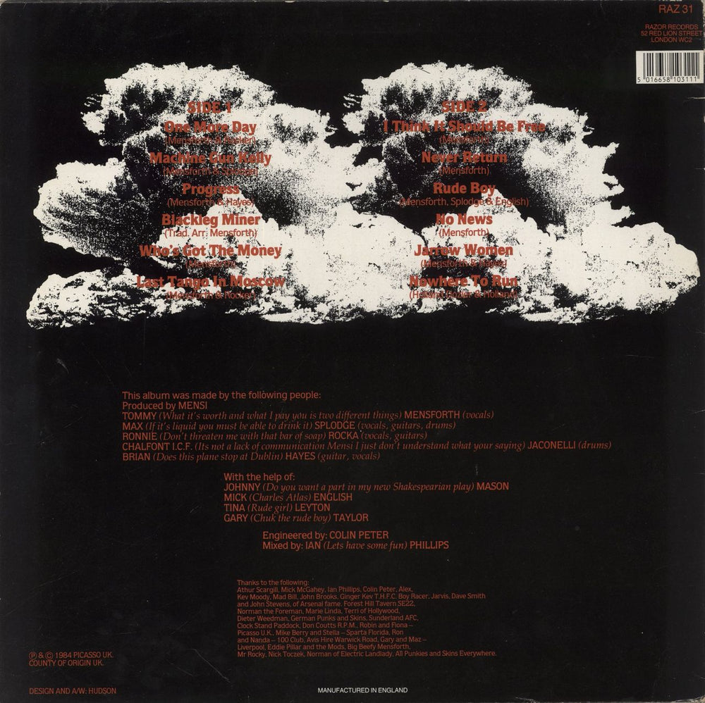 Angelic Upstarts Last Tango In Moscow UK vinyl LP album (LP record) 5016658103111