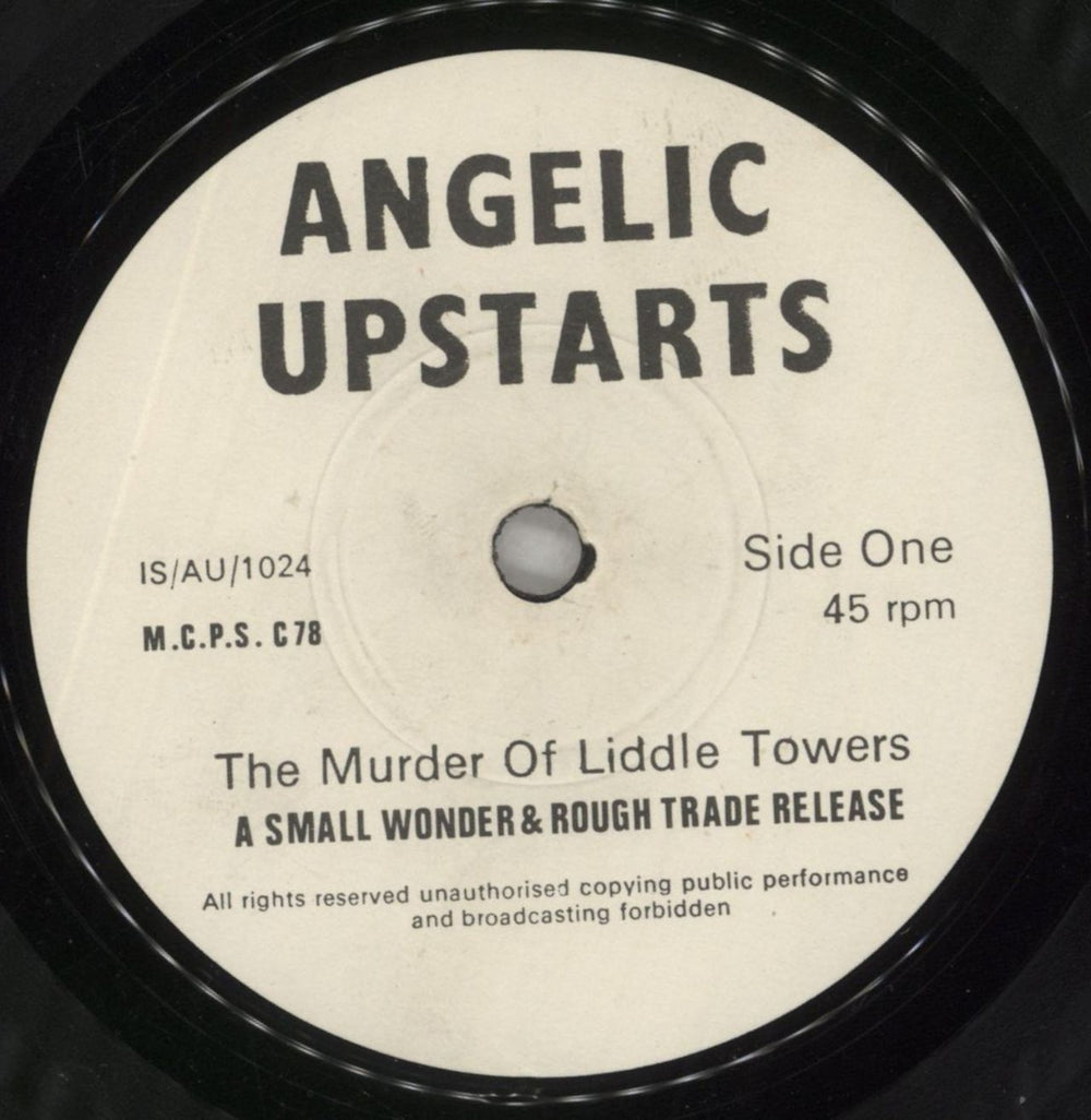 Angelic Upstarts The Murder Of Liddle Towers UK 7" vinyl single (7 inch record / 45) AUP07TH594605