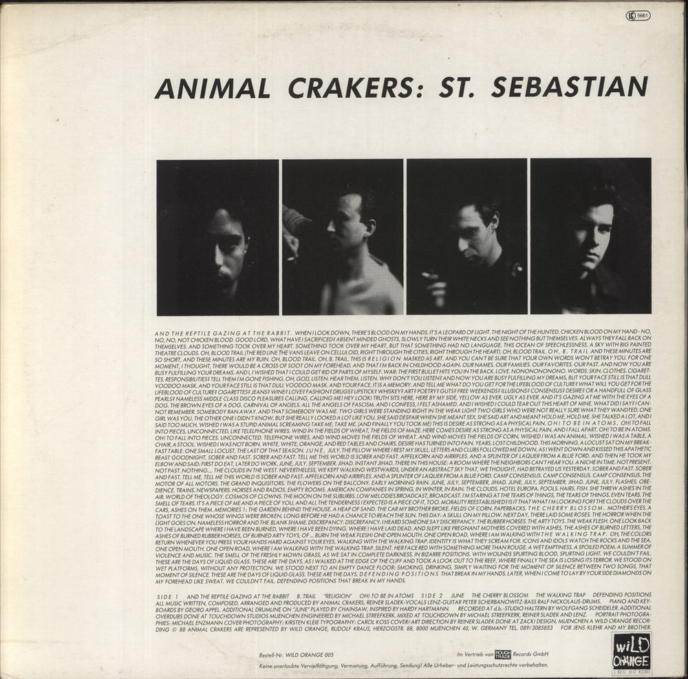 Animal Crakers St. Sebastian German vinyl LP album (LP record)