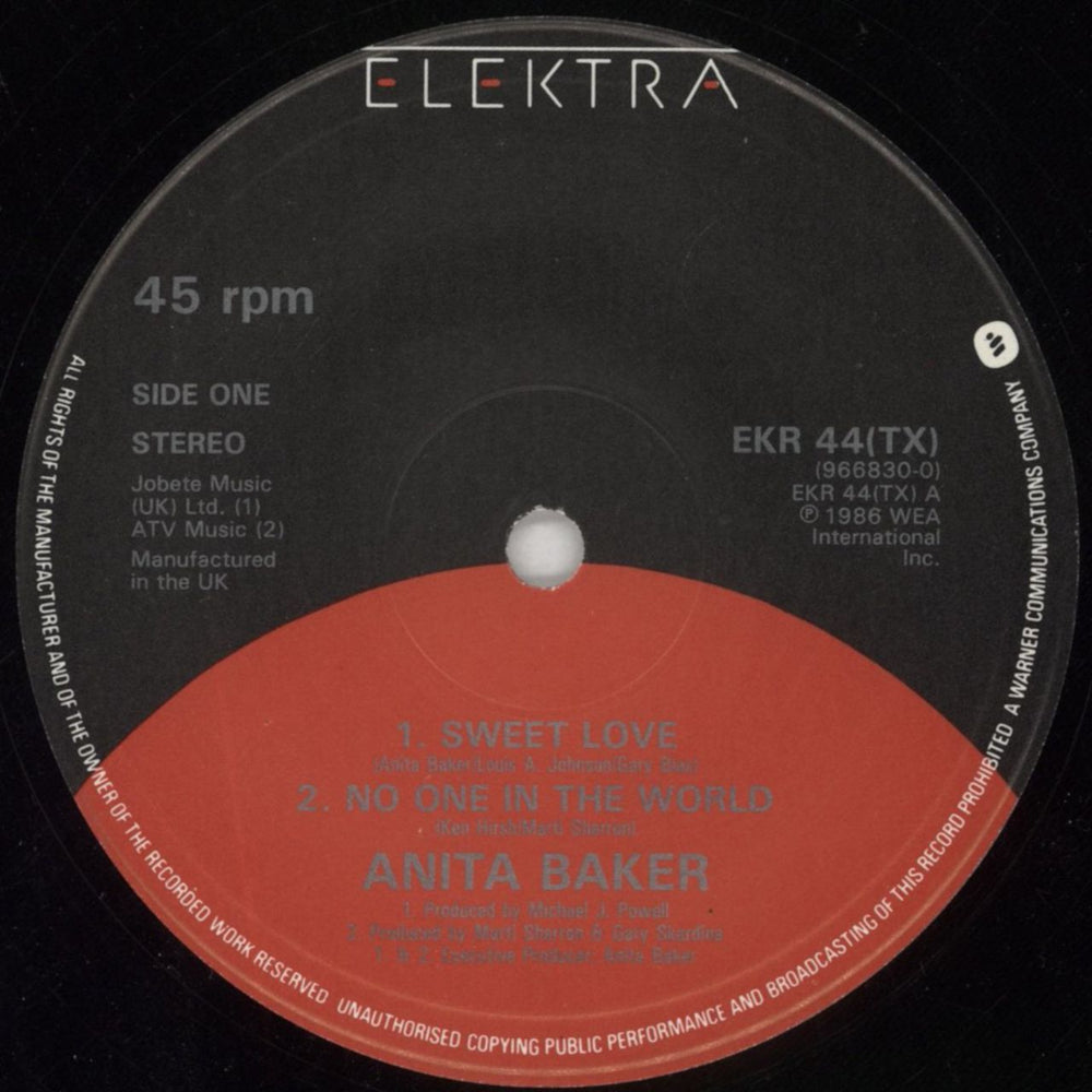 Anita Baker Sweet Love UK 12" vinyl single (12 inch record / Maxi-single) ABA12SW195862