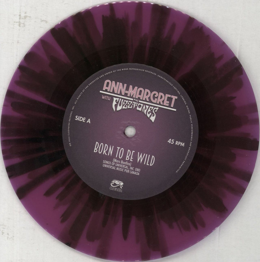 Ann-Margret Born To Be Wild - Purple Splatter Vinyl US 7" vinyl single (7 inch record / 45) AMG07BO851669
