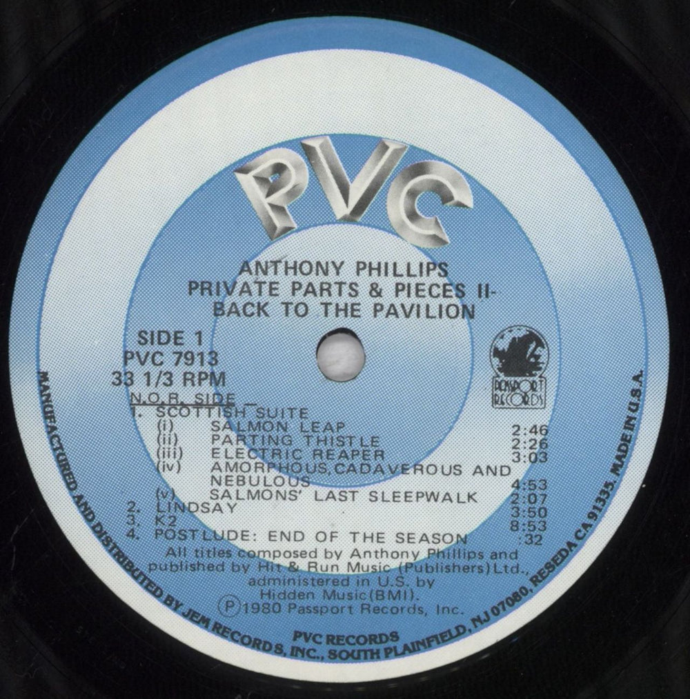 Anthony Phillips Private Parts & Pieces II - Back To The Pavilion US vinyl LP album (LP record) AYPLPPR355743