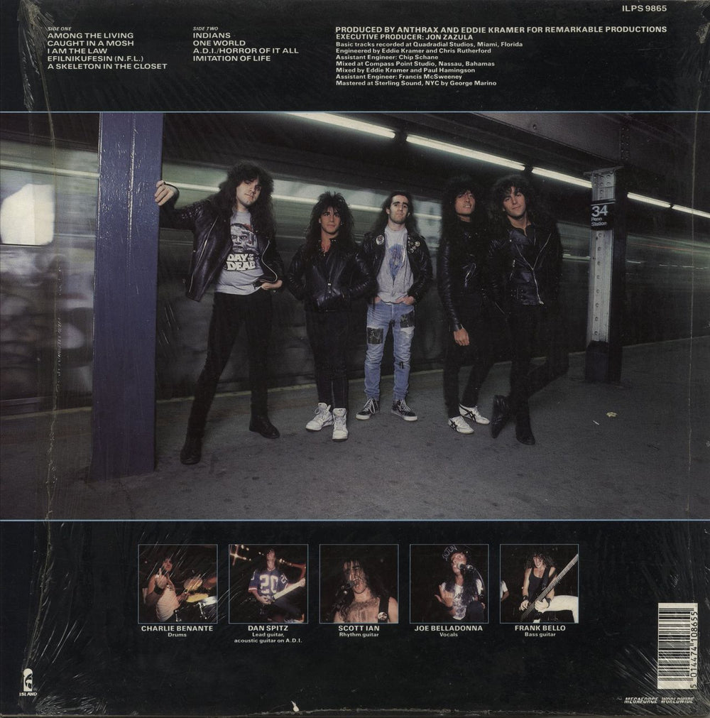 Anthrax Among The Living UK vinyl LP album (LP record) 5014474108655