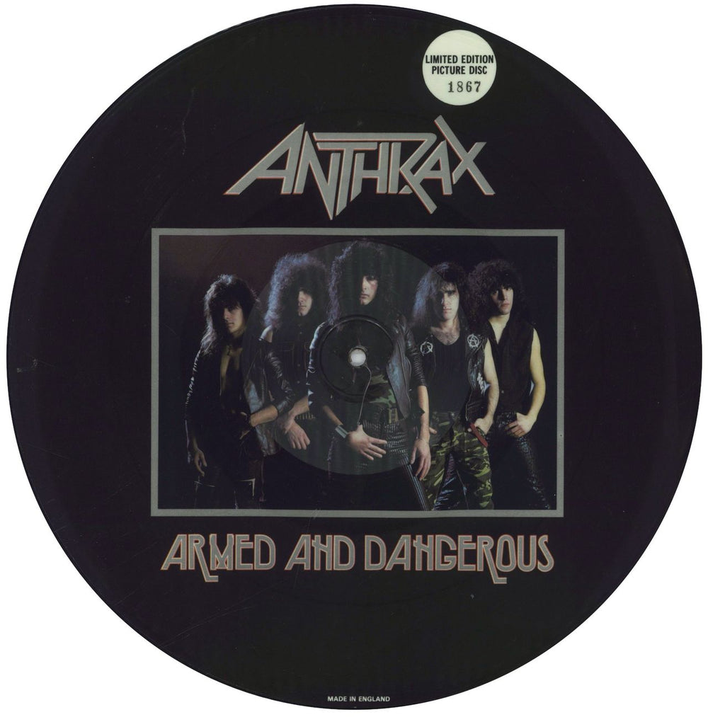 Anthrax Armed And Dangerous UK picture disc LP (vinyl picture disc album)