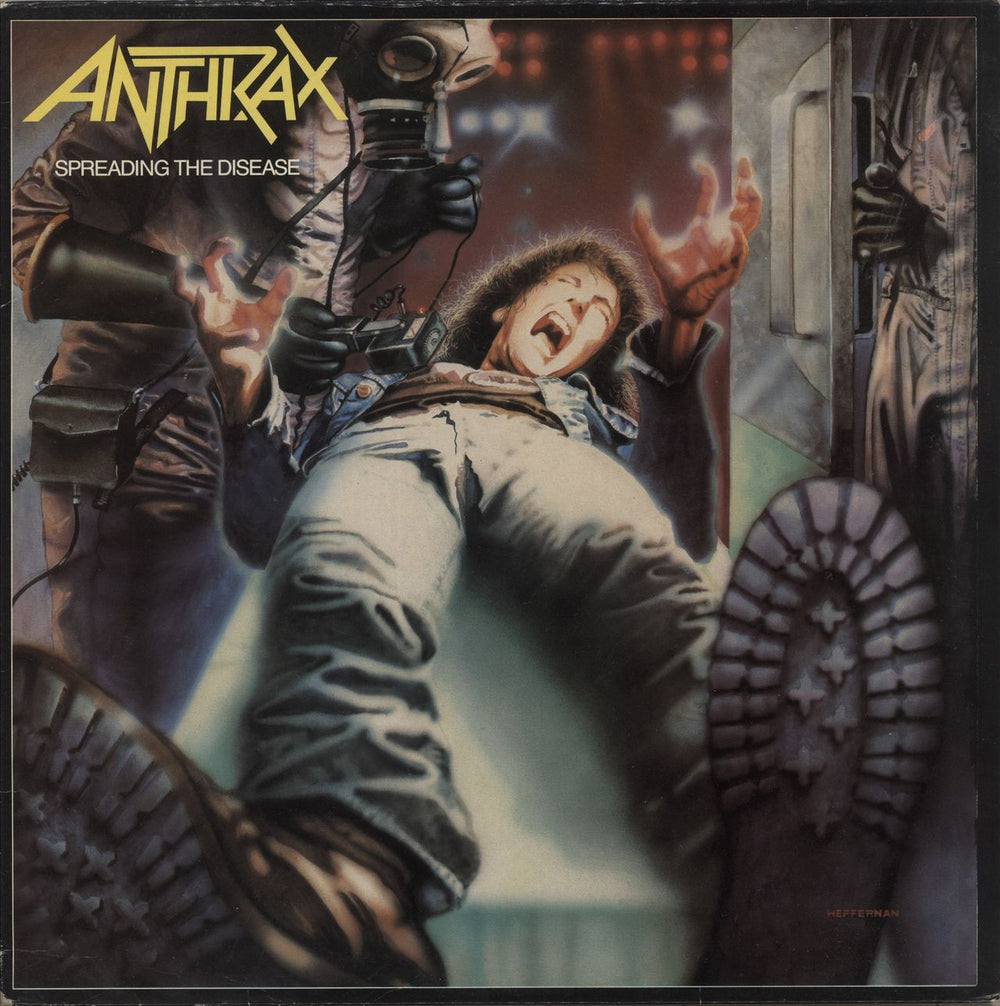 Anthrax Spreading The Disease - EX UK vinyl LP album (LP record) MFN62