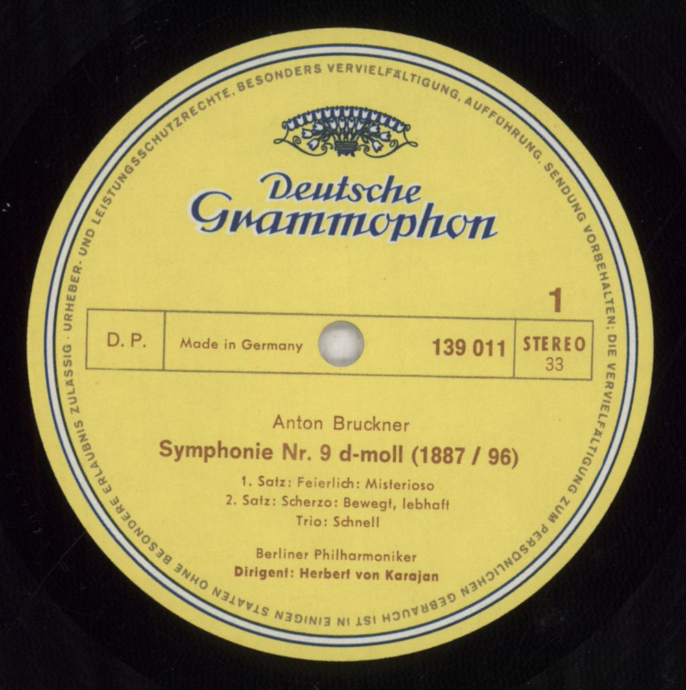 Anton Bruckner Bruckner: Symphonie Nr. 9 D-moll German vinyl LP album (LP record) B1PLPBR854240