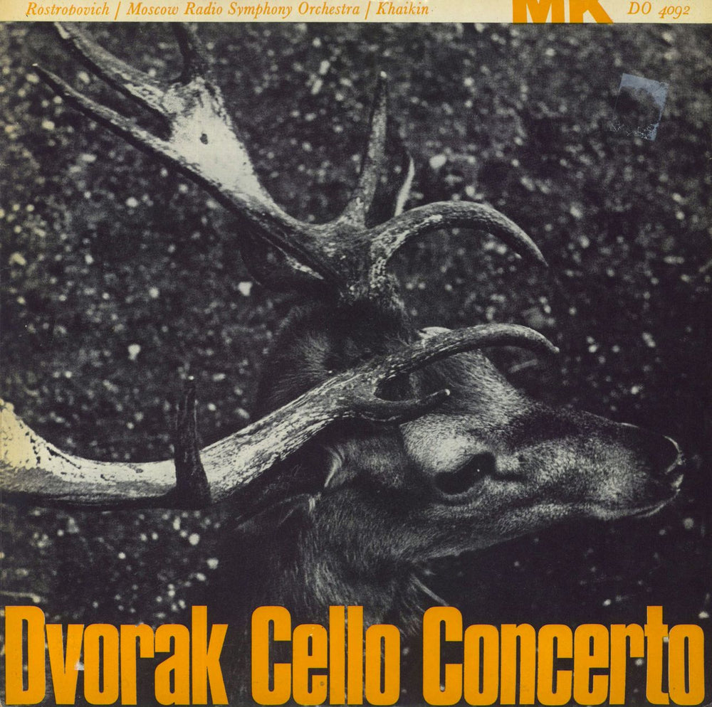 Antonín Dvorák Cello Concerto UK vinyl LP album (LP record) DO4092