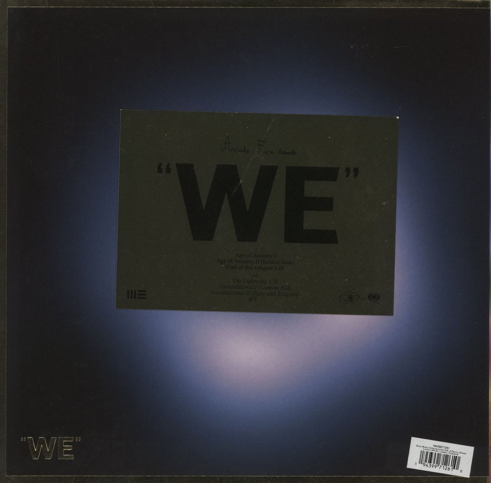 Arcade Fire We - Blue & Gold Marbled Vinyl UK vinyl LP album (LP record) 194399712610