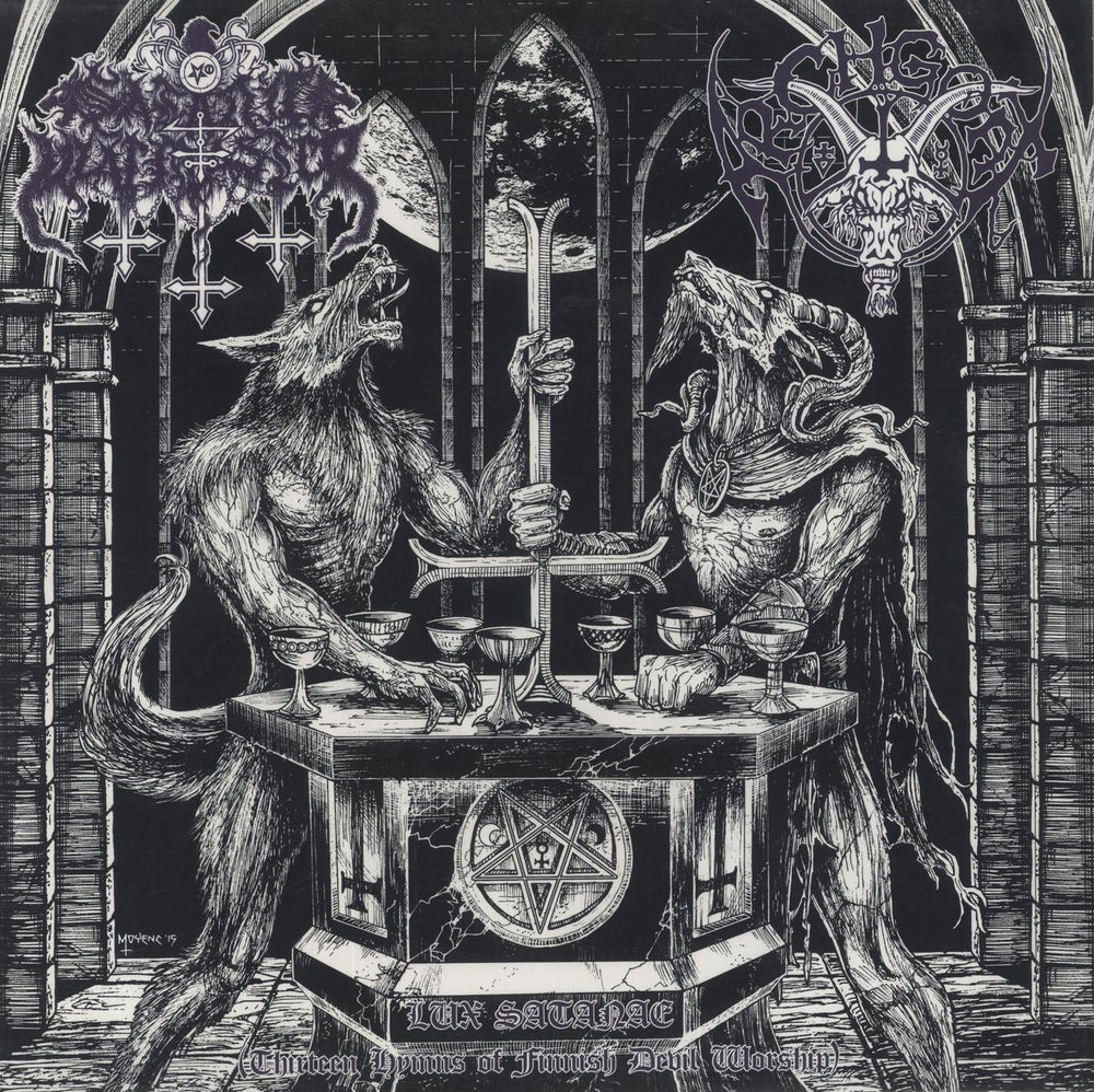 Archgoat Lux Satanae [Thirteen Hymns Of Finnish Devil Worship] US vinyl LP album (LP record) HELLSMLP037