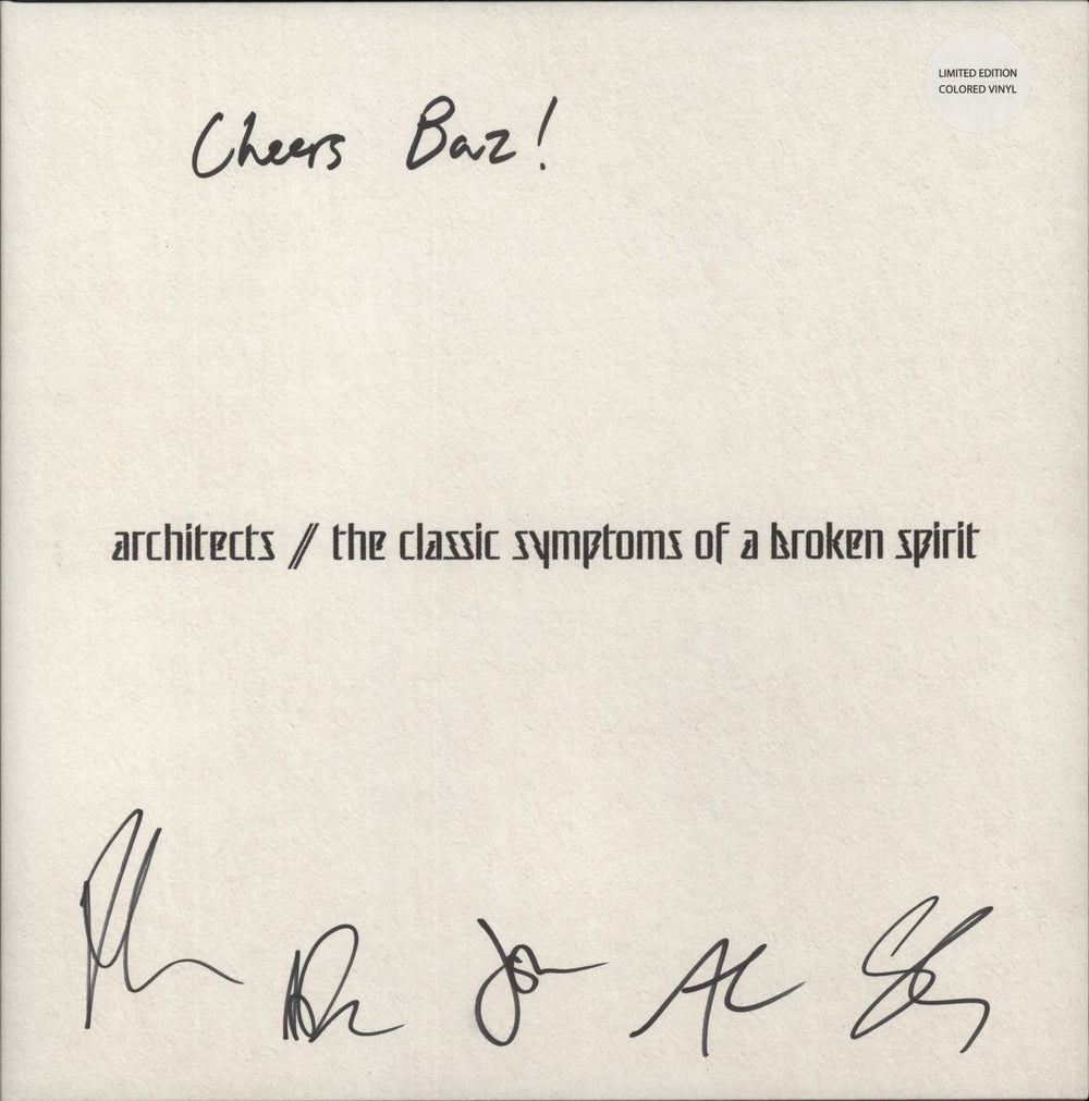 Architects The Classic Symptoms Of A Broken Spirit - Clear & Sea Blue Galaxy Vinyl Dutch vinyl LP album (LP record) 7932-1