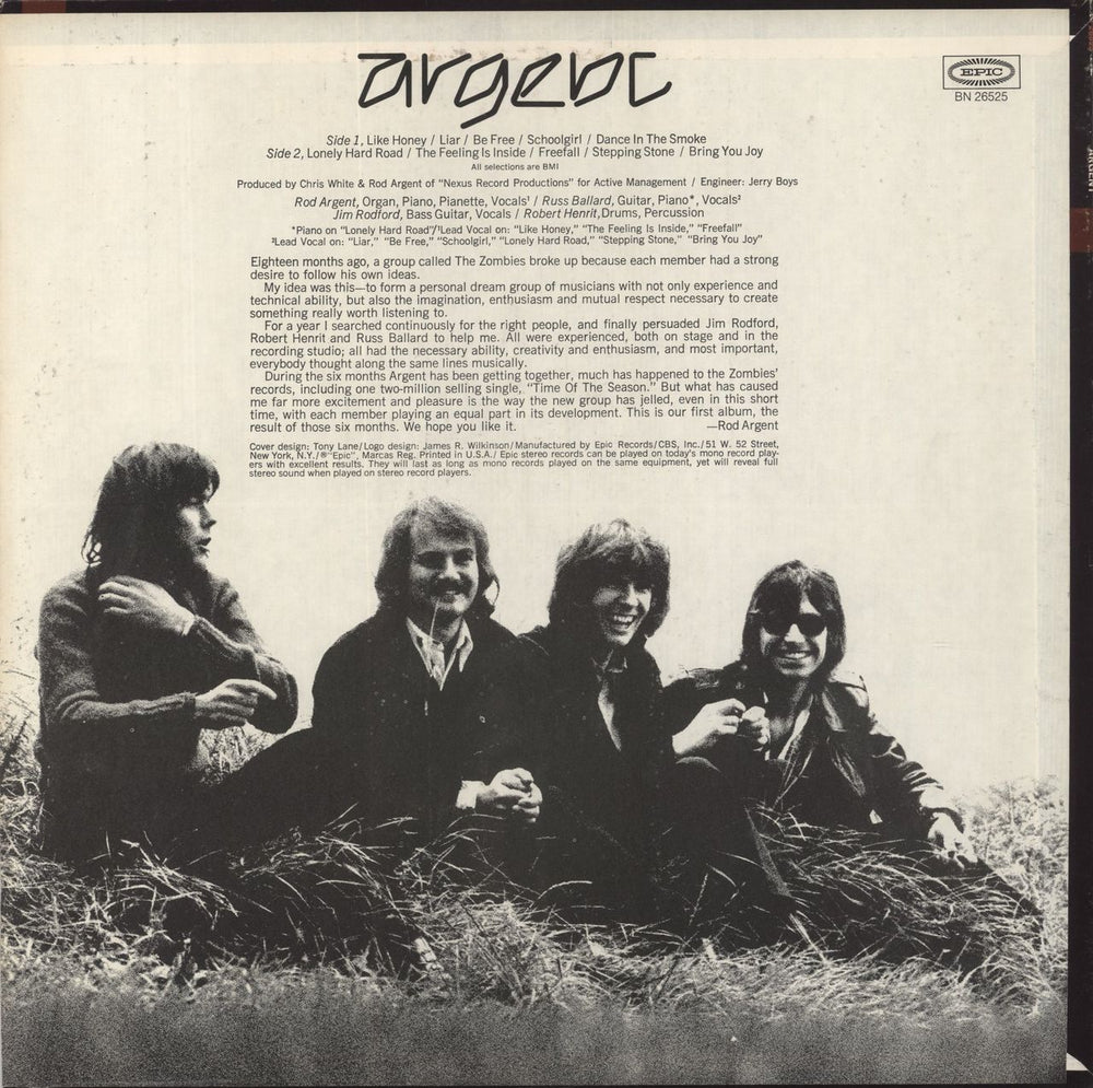 Argent Argent US vinyl LP album (LP record)