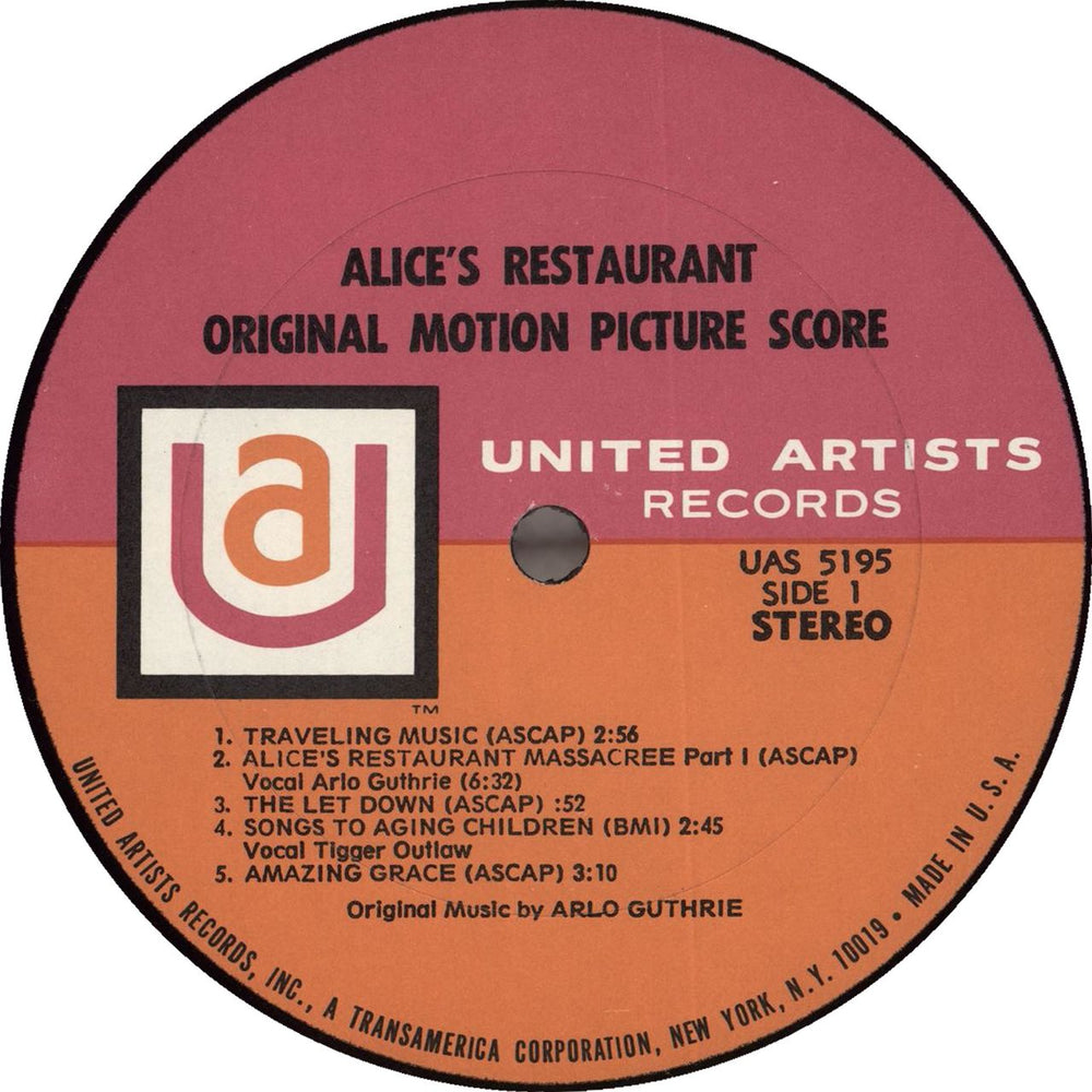 Arlo Guthrie Alice's Restaurant - EX US vinyl LP album (LP record) AOGLPAL564628