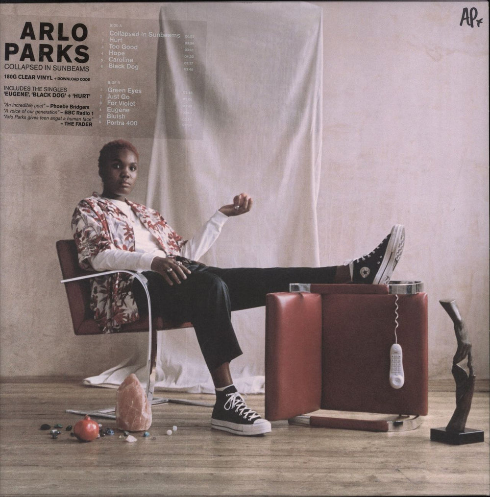 Arlo Parks Collapsed In Sunbeams - 180gm Clear Vinyl UK vinyl LP album (LP record) TRANS509XE