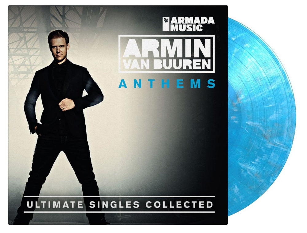 Armin Van Buuren Anthems - Blue, Black & White Marbled Vinyl 180 Gram UK 2-LP vinyl record set (Double LP Album) MOVLP3500