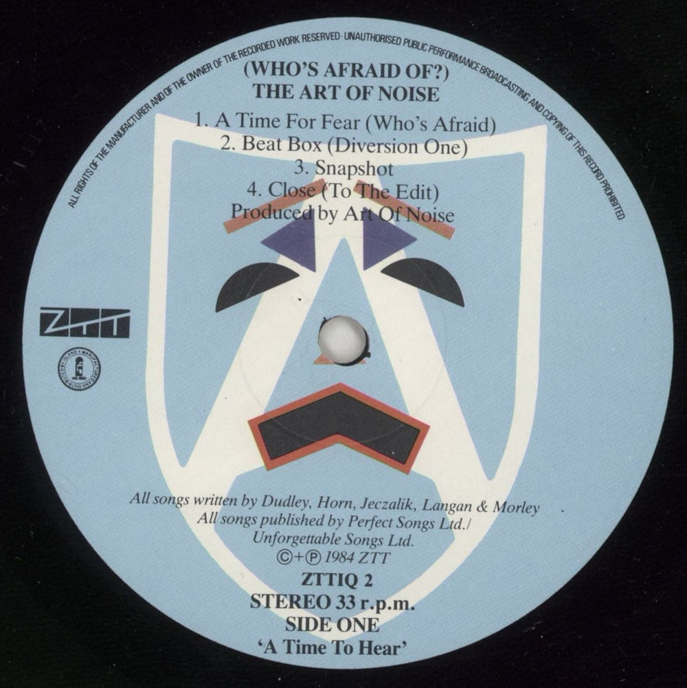Art Of Noise Who's Afraid Of The Art Of Noise UK vinyl LP album (LP record) AONLPWH612519