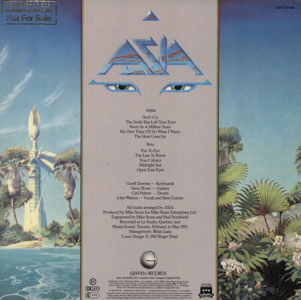 Asia Alpha - Promo Stamped UK Promo vinyl LP album (LP record)
