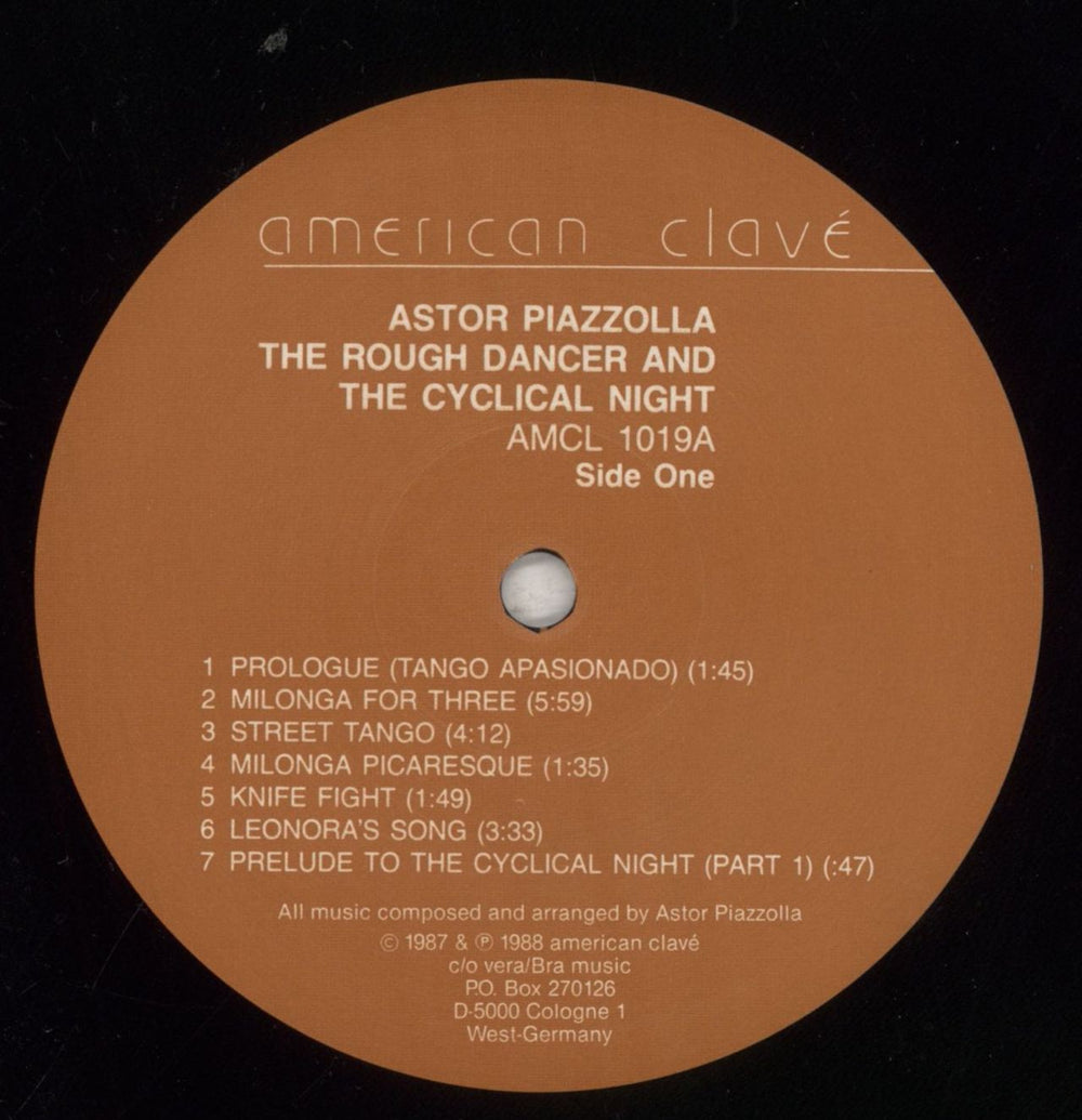 Astor Piazzolla The Rough Dancer And The Cyclical Night (Tango Apasionado) German vinyl LP album (LP record) ZZLLPTH855281