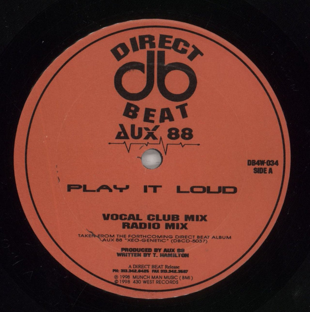 Aux 88 Play It Loud [The 12" Mixes] US 12" vinyl single (12 inch record / Maxi-single) 81X12PL856605
