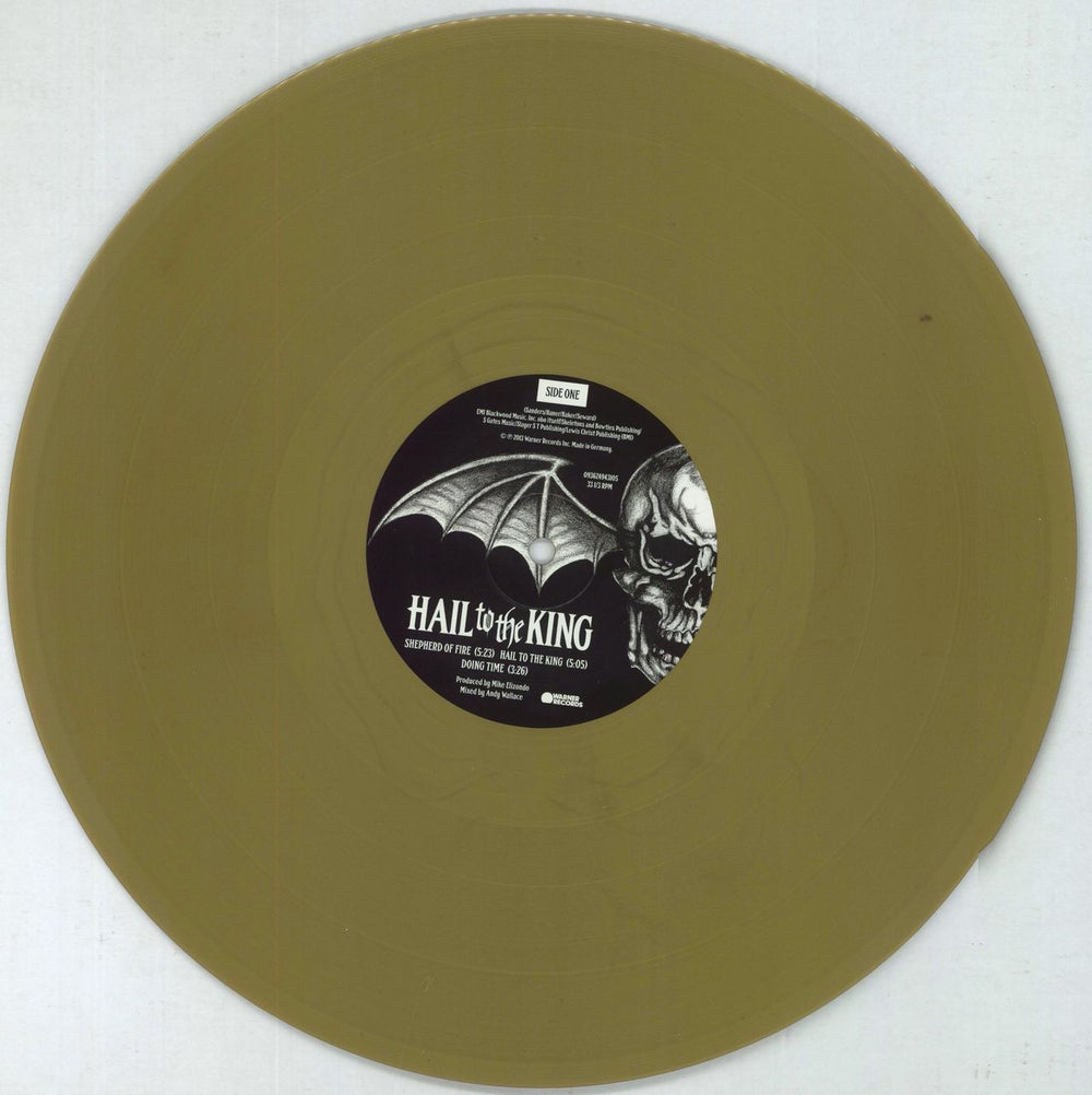 Avenged Sevenfold Hail To The King - Gold Vinyl UK 2-LP vinyl record set (Double LP Album) A7F2LHA848926