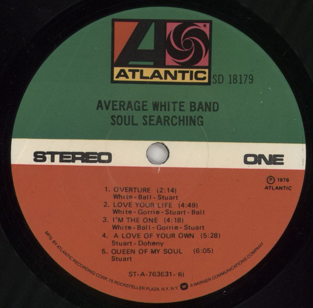 Average White Band Soul Searching US vinyl LP album (LP record) AWBLPSO410561
