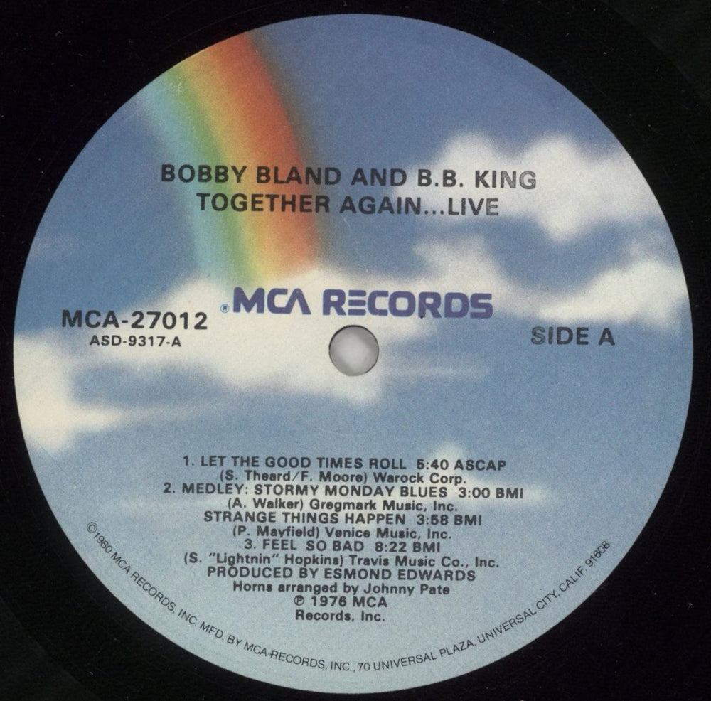 B B King Together Again... Live US vinyl LP album (LP record) BBKLPTO632023