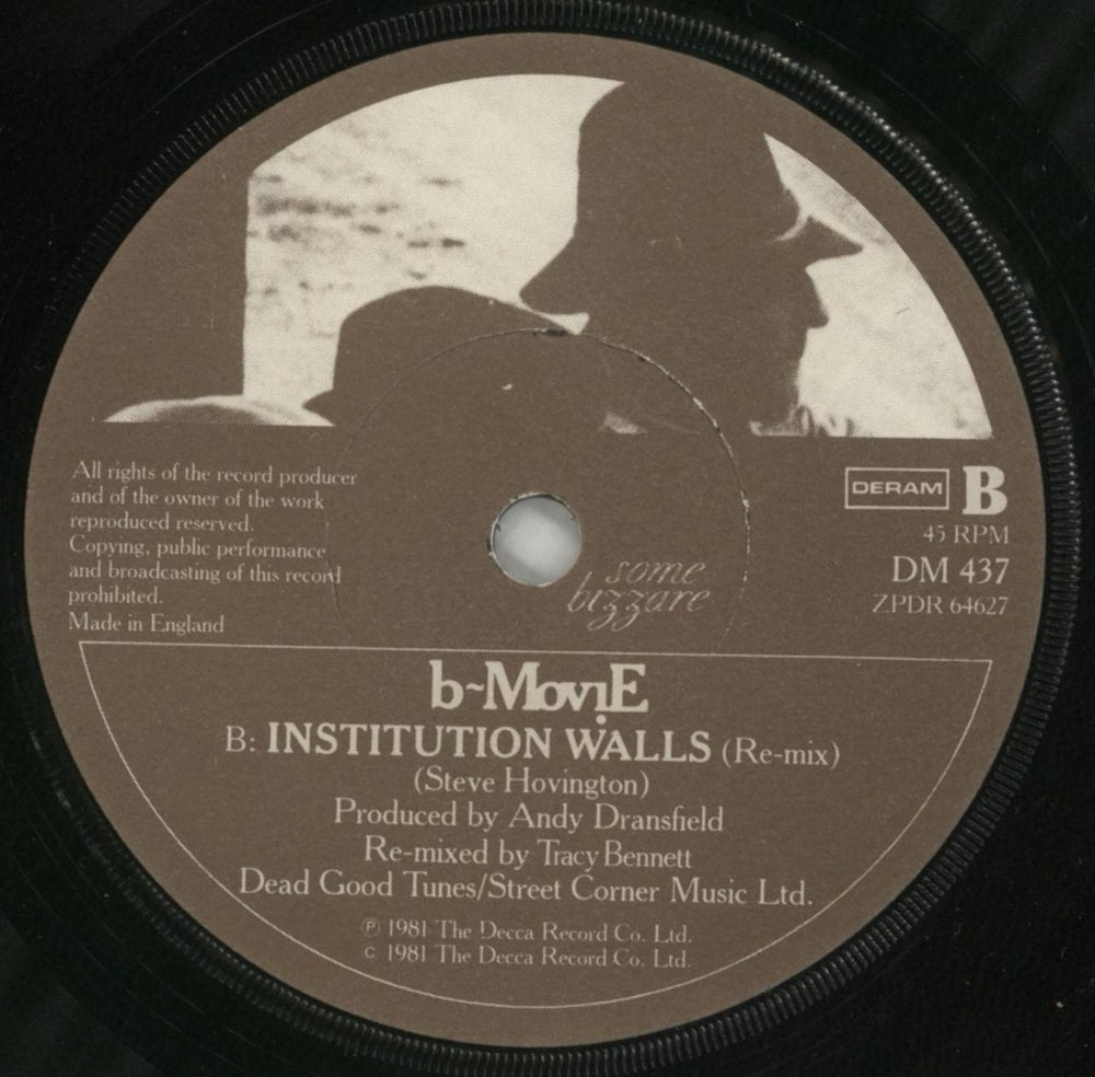 B-Movie Remembrance Day - Paper Labels UK 7" vinyl single (7 inch record / 45)