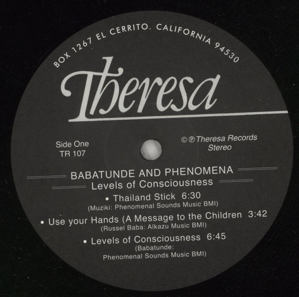 Babatunde And Phenomena Levels Of Conciousness - 180gm Vinyl UK vinyl LP album (LP record) 83DLPLE869350