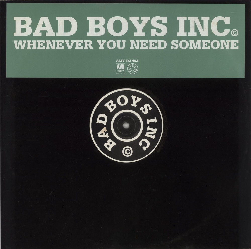 Bad Boys Inc Whenever You Need Someone UK Promo 12" vinyl single (12 inch record / Maxi-single) AMYDJ403