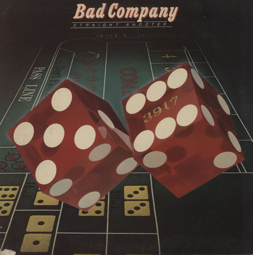 Bad Company Straight Shooter - 1st - VG UK vinyl LP album (LP record) ILPS9304