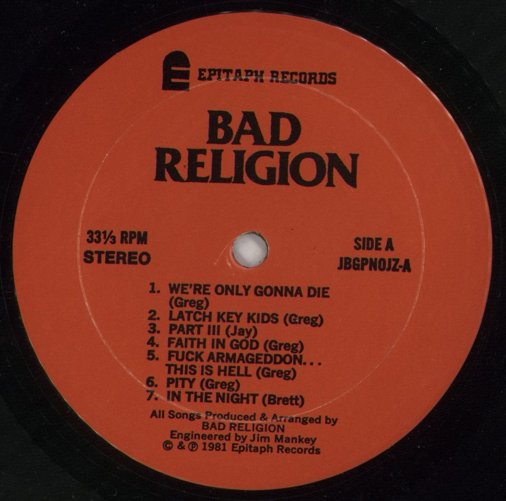 Bad Religion How Could Hell Be Any Worse? US vinyl LP album (LP record) BDRLPHO294644