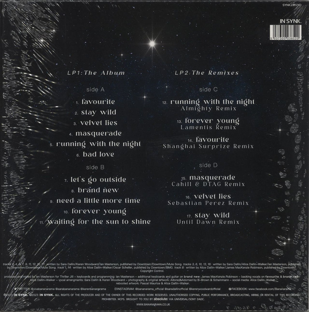 Bananarama Masquerade: Unmasked Edition - Pink Vinyl UK 2-LP vinyl record set (Double LP Album) 5037300038520