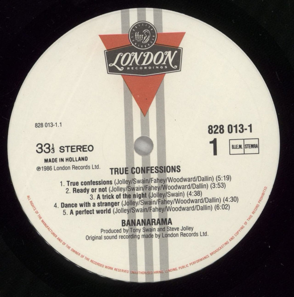 Bananarama True Confessions Dutch vinyl LP album (LP record) BANLPTR880967