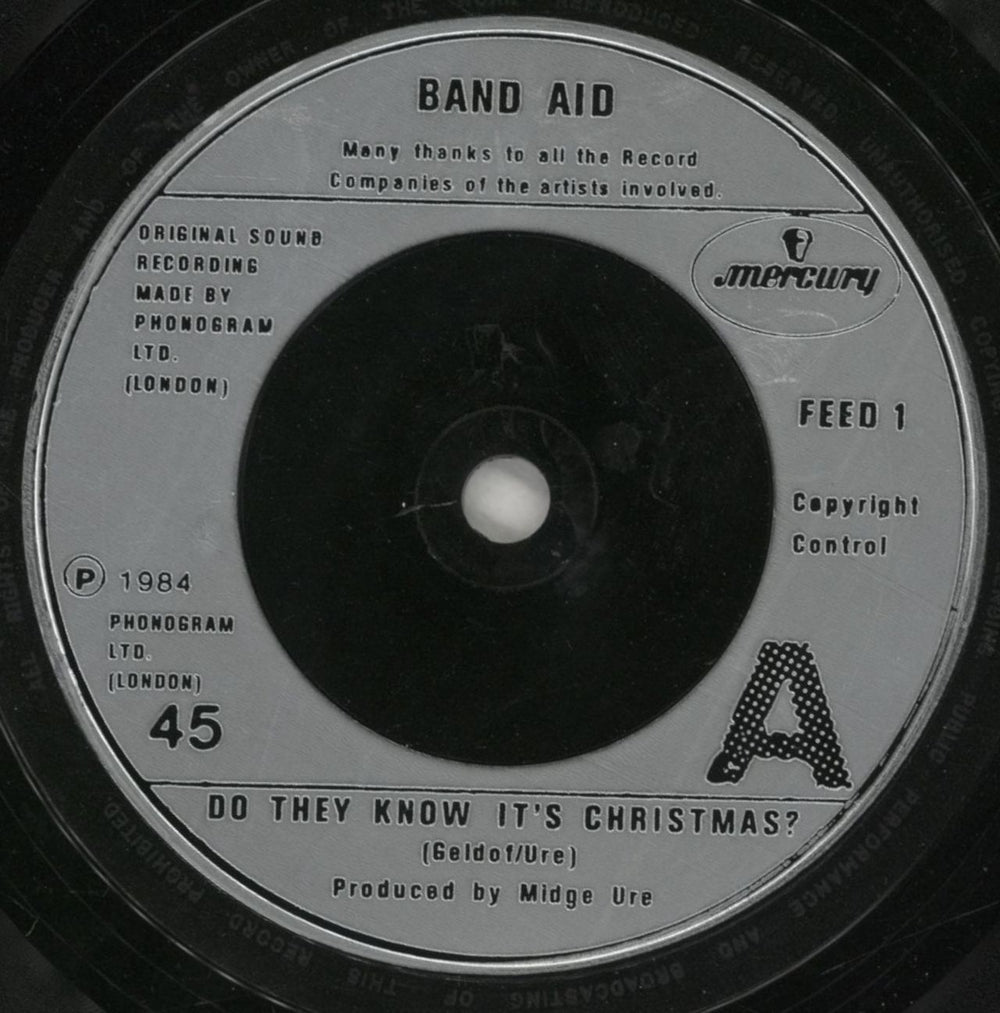 Band Aid Do They Know It's Christmas? - 1st UK 7" vinyl single (7 inch record / 45) AID07DO398891