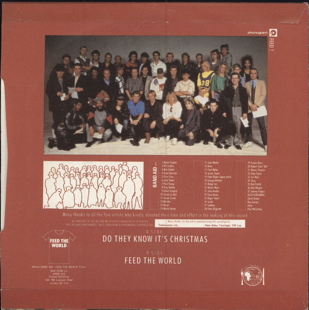 Band Aid Do They Know It's Christmas? - 2nd - Inj UK 7" vinyl single (7 inch record / 45) AID07DO47100