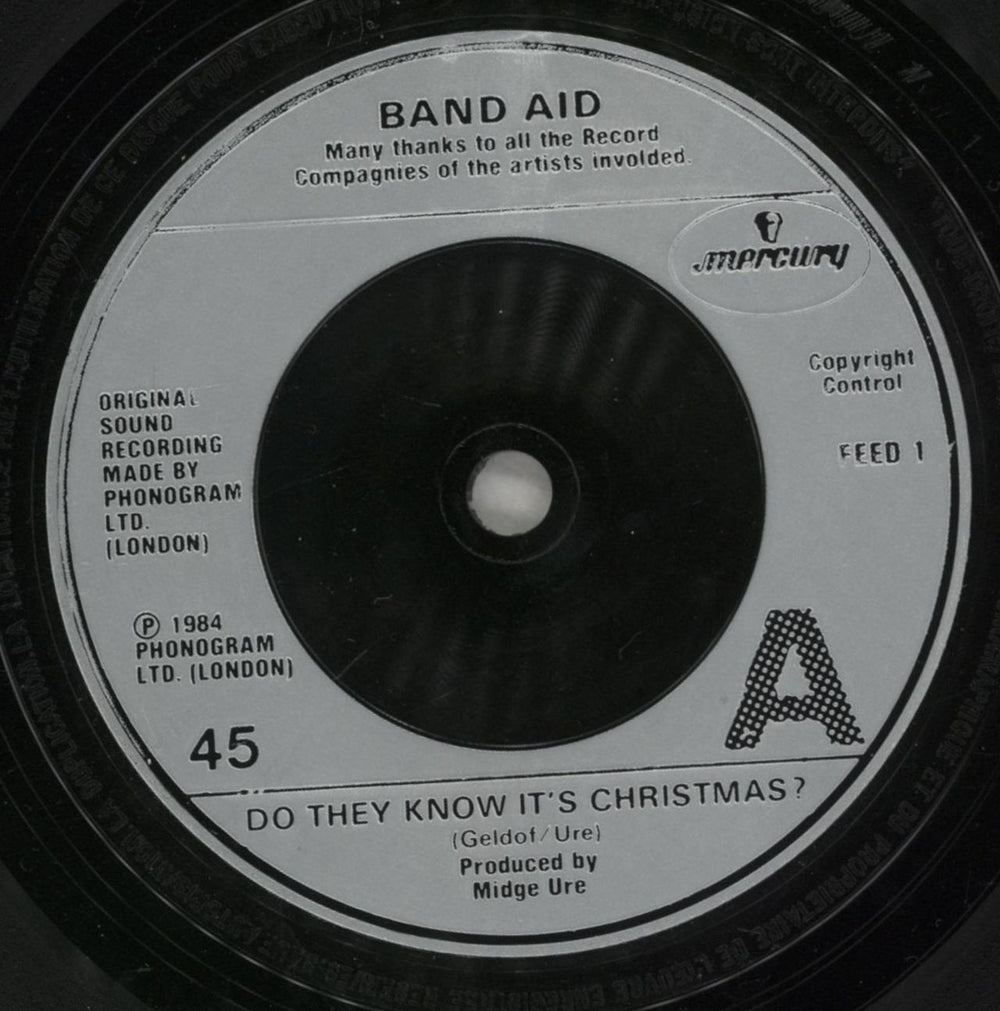 Band Aid Do They Know It's Christmas? - 3rd French 7" vinyl single (7 inch record / 45) AID07DO347700