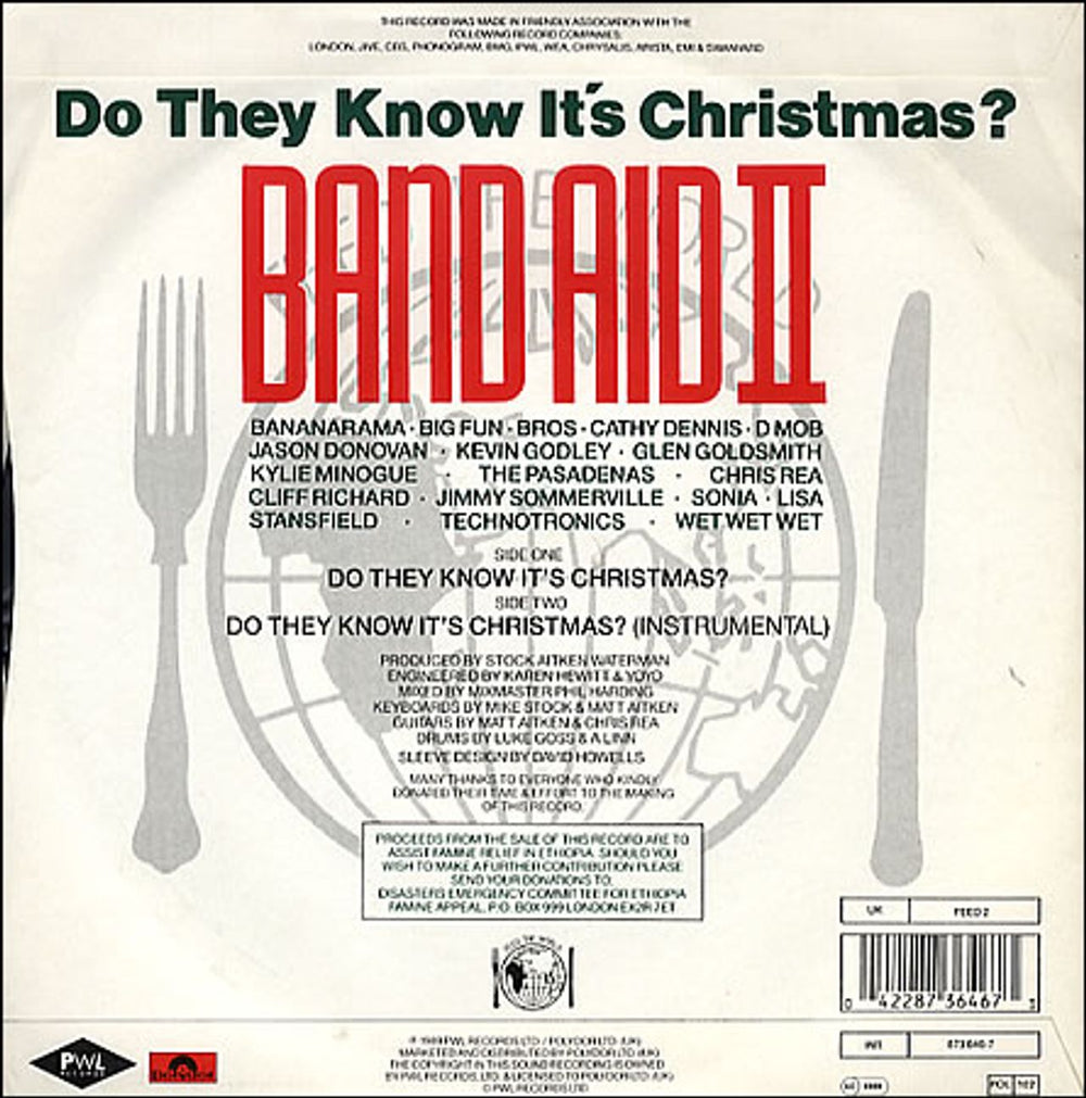 Band Aid Do They Know It's Christmas - Band Aid II UK 7" vinyl single (7 inch record / 45) AID07DO44851