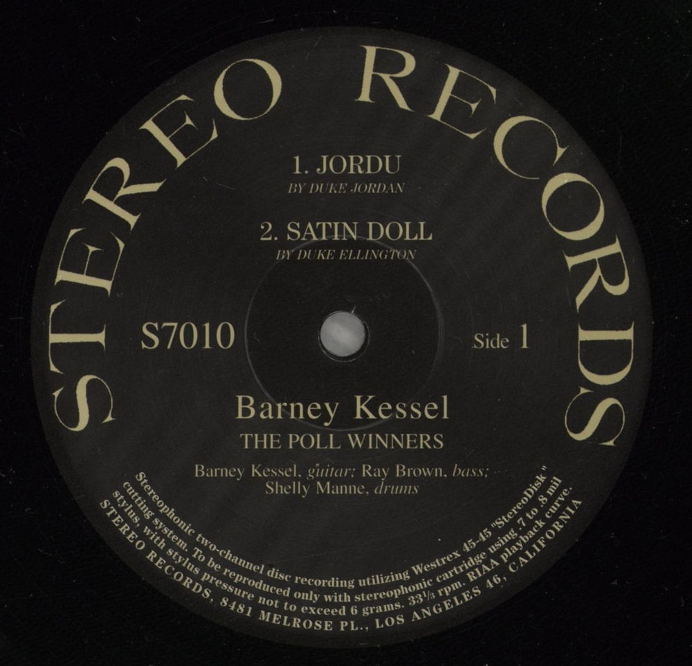 Barney Kessel The Poll Winners - 180gm US 2-LP vinyl record set (Double LP Album) BC02LTH881173