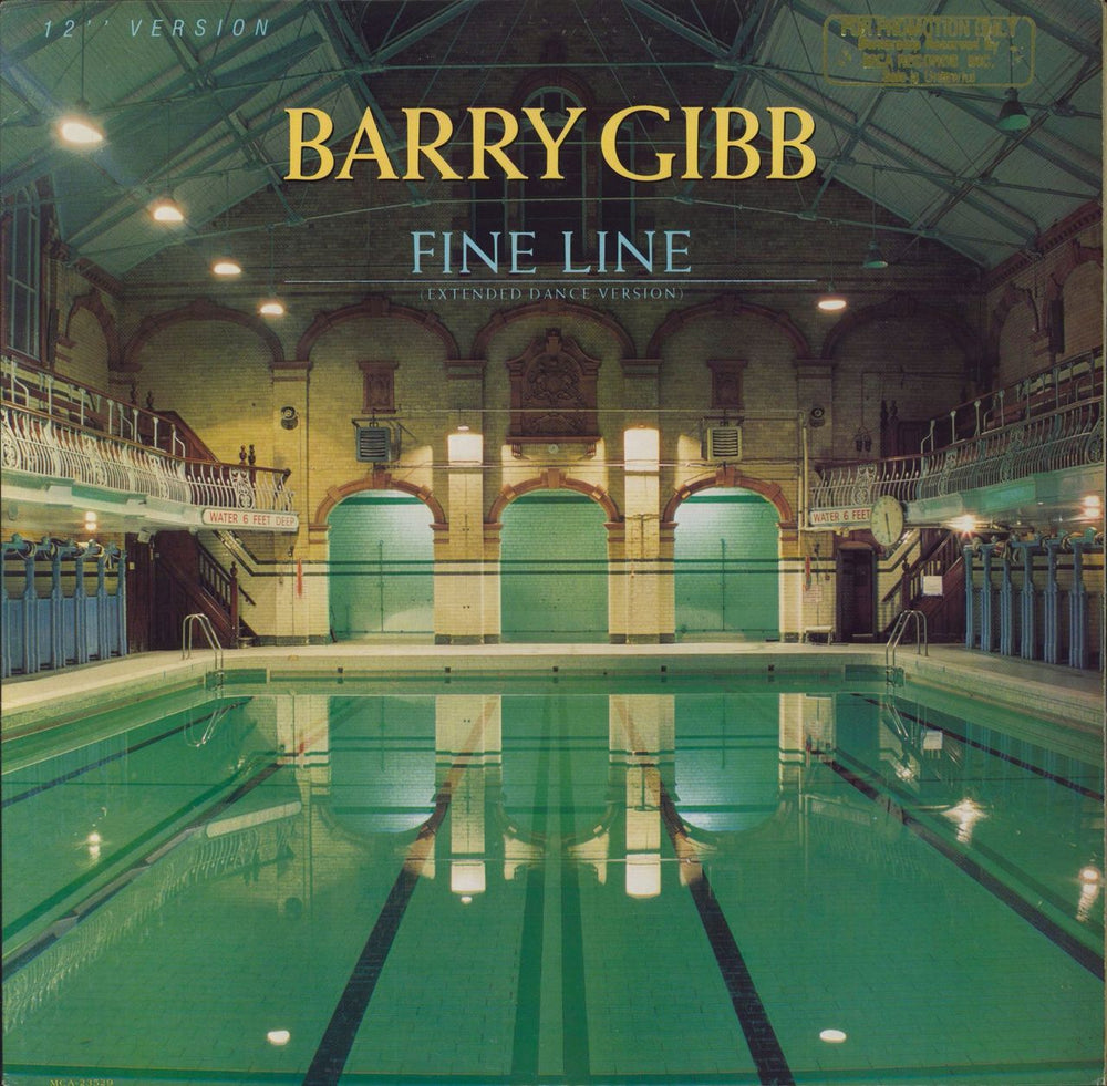 Barry Gibb Fine Line - gold stamp US 12" vinyl single (12 inch record / Maxi-single) MCA-23529