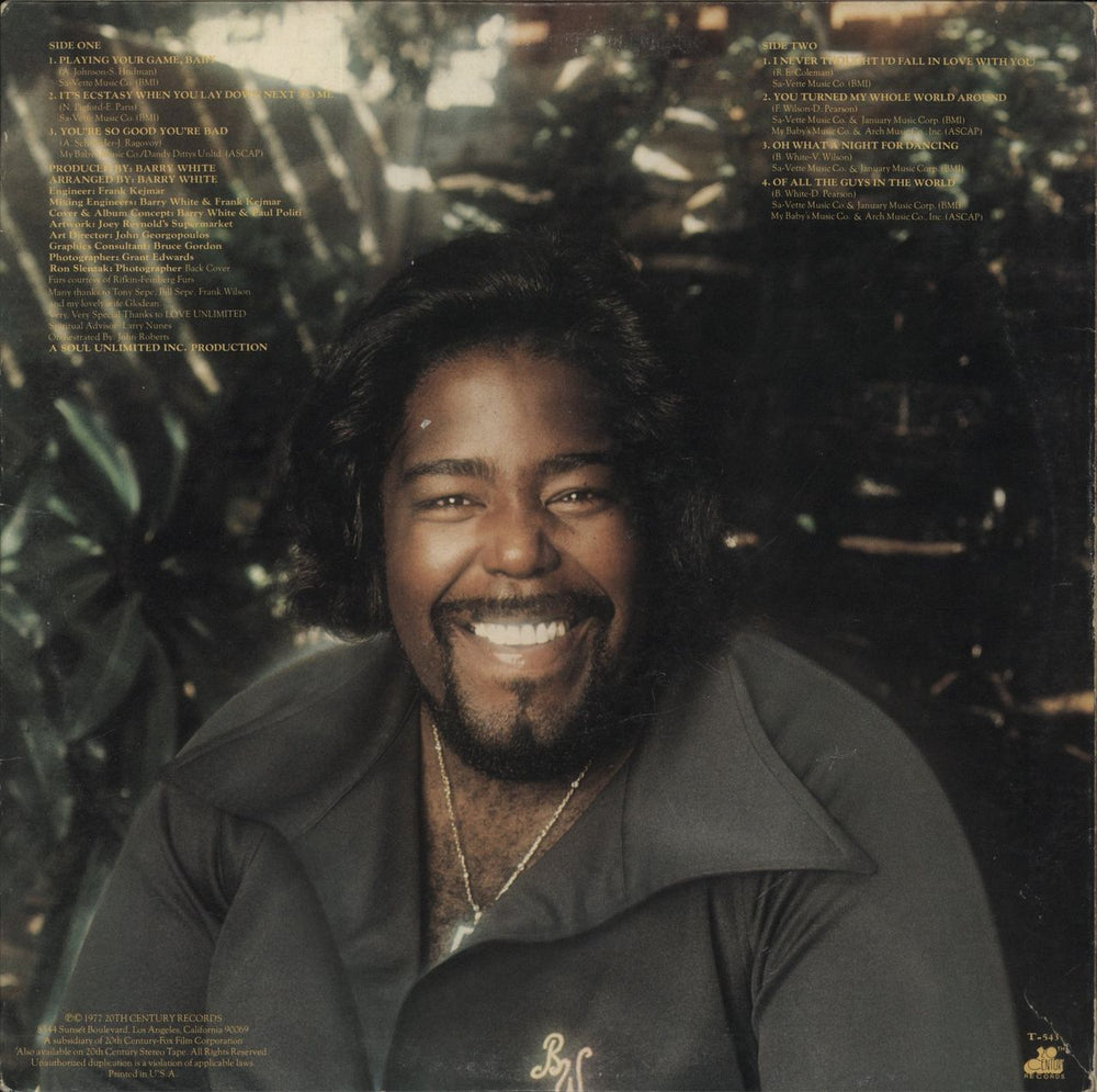 Barry White Barry White Sings For Someone You Love US vinyl LP album (LP record)