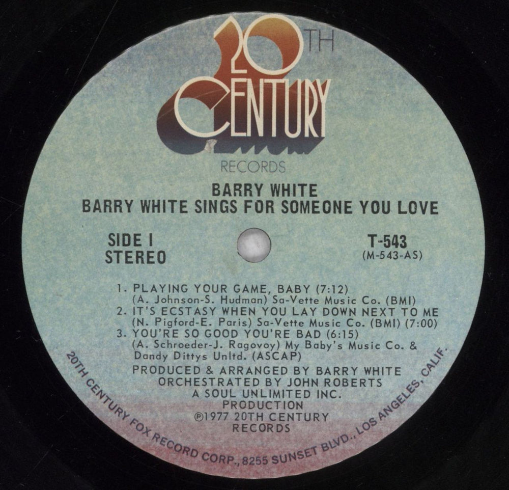 Barry White Barry White Sings For Someone You Love US vinyl LP album (LP record) BRWLPBA843332